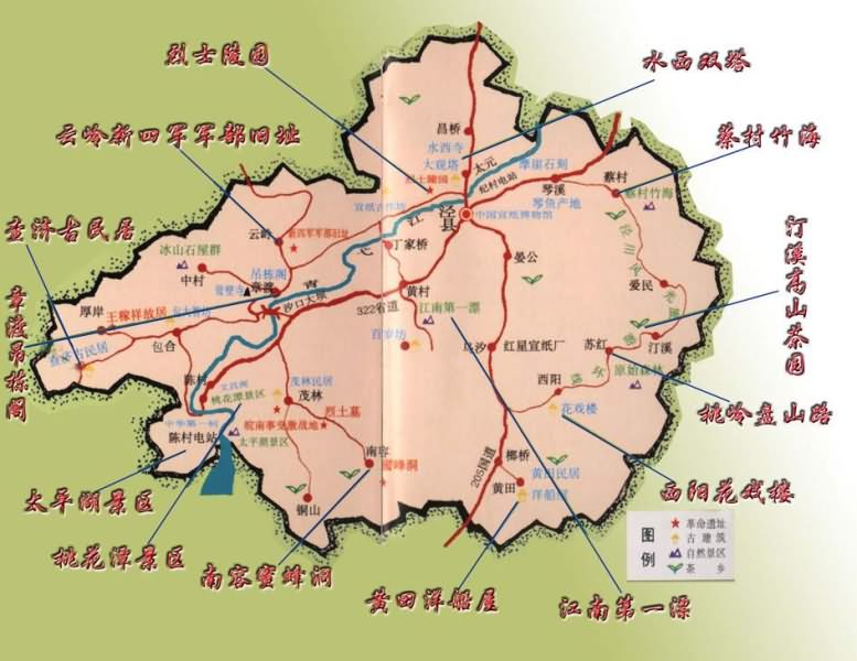 安徽滁州旅游地图